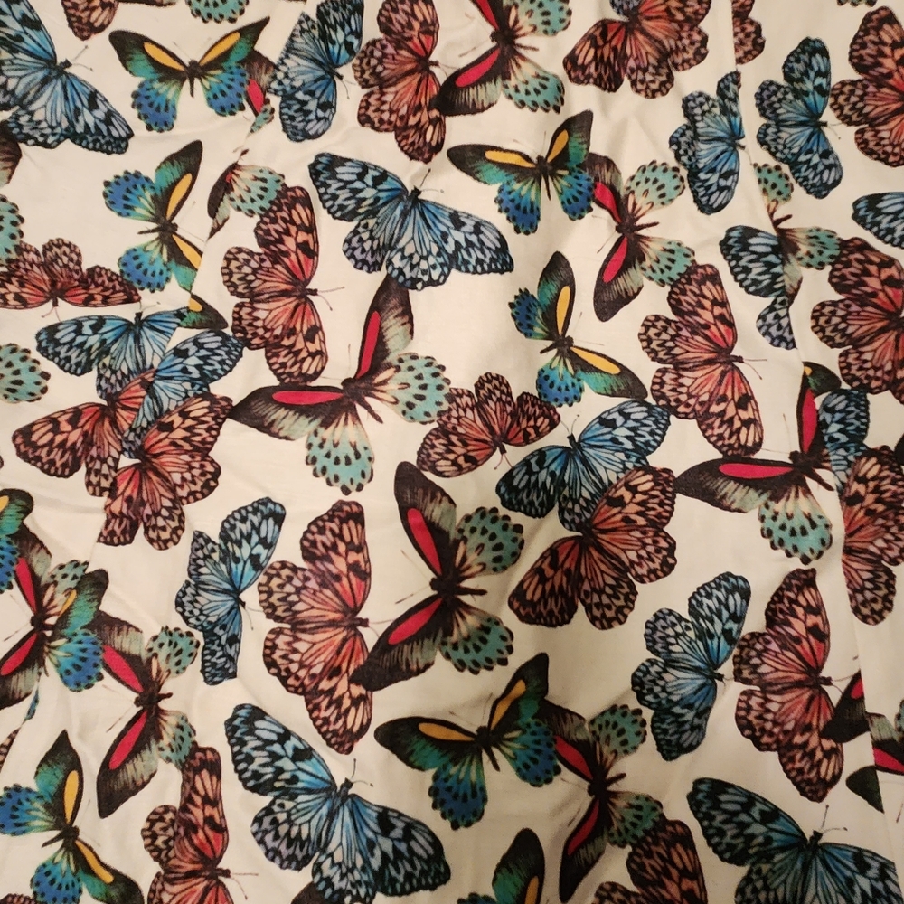 Talbots Linen-Blend Butterfly Print A-Line Sheath… - image 6